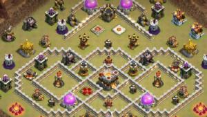 مپ وار تاون هال 11 بازی کلش اف کلن