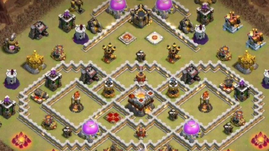 مپ وار تاون هال 11 بازی کلش اف کلن