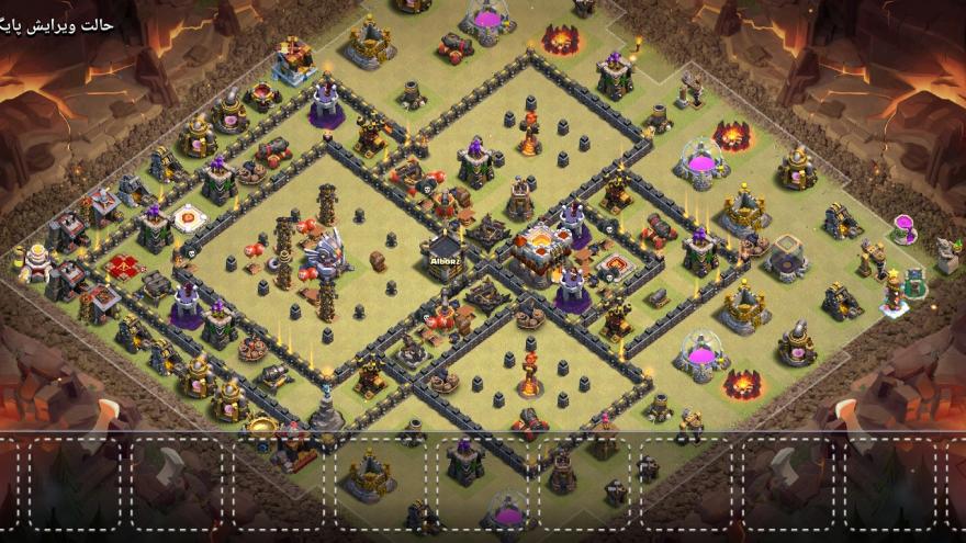 مپ وار تاون هال 11 بازی کلش اف کلن