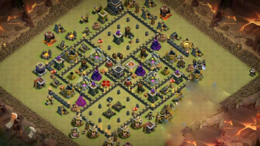 مپ تاون هال 9 بازی کلش اف کلنز