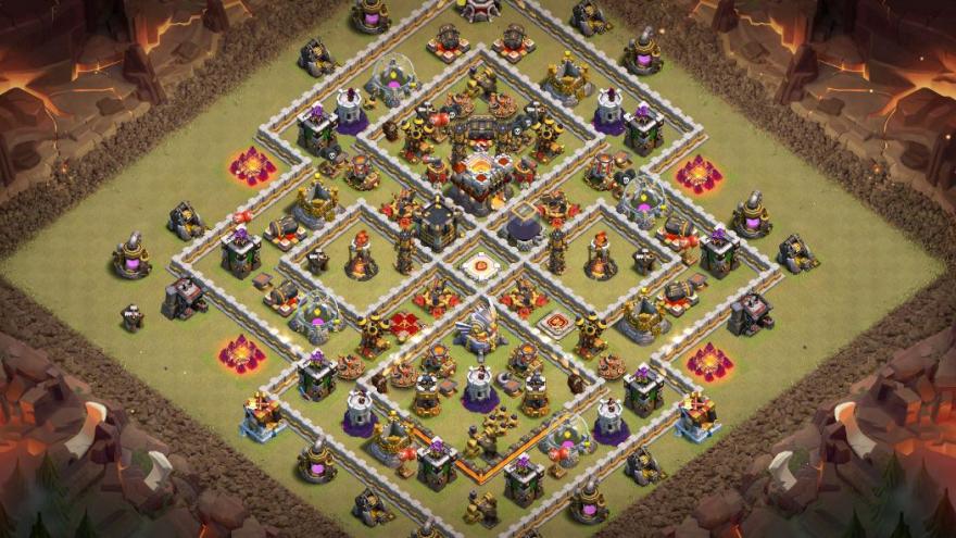 مپ وار تاون هال 11 بازی کلش اف کلنز