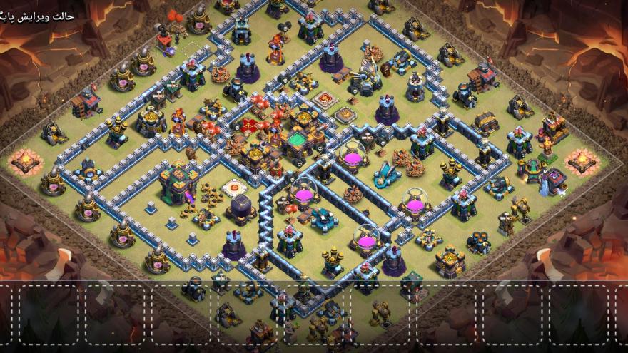 بهترین مپ وار تاون 14 بازی کلش اف کلنز